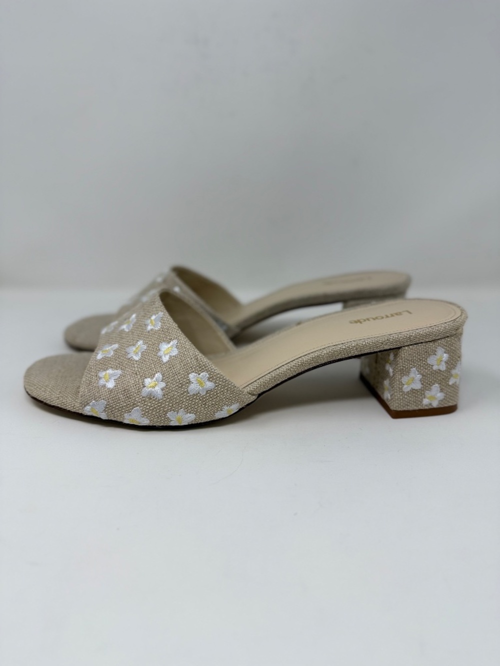 Larroude Brigitte Block Heel Slip On Sandals Sz 11 - Picture 7 of 11